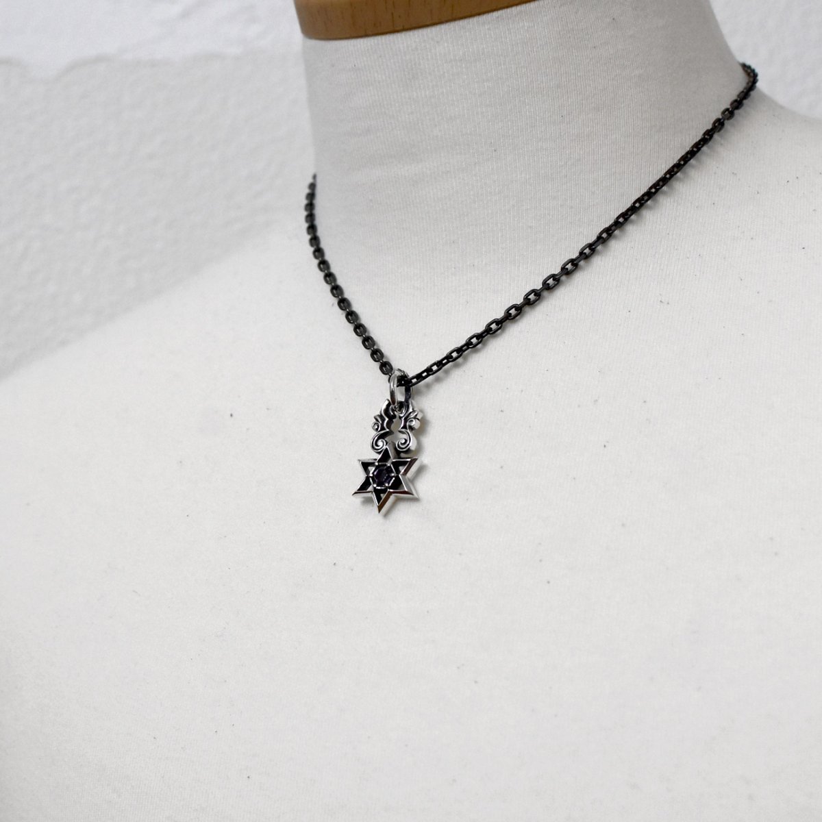 六芒星 シルバー925 ペンダント ネックレス シンセティック アレキサンドライト【cooldust | クールダスト】