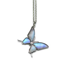 スルコウスキーモルフォ 蝶の翅 シルバー925 ペンダント ネックレス【Psyche|プシュケ】