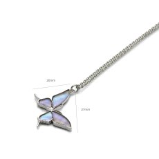スルコウスキーモルフォ 蝶の翅 シルバー925 ペンダント ネックレス【Psyche|プシュケ】
