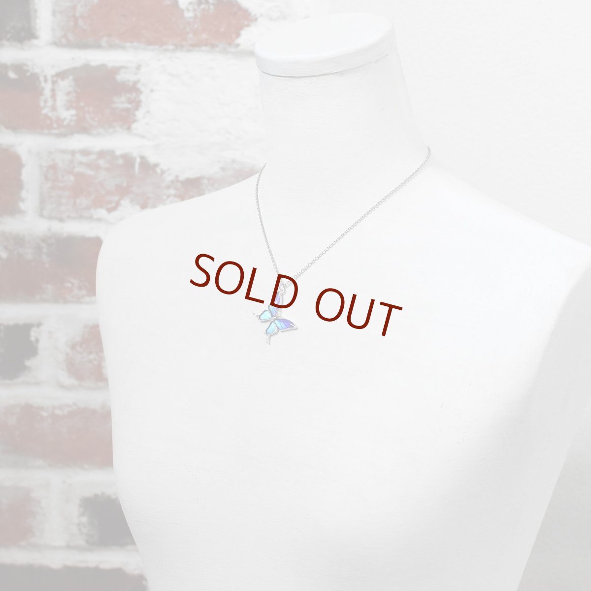 タミラスムラサキシジミ 蝶の翅  シルバー925 ペンダント ネックレス【Psyche|プシュケ】