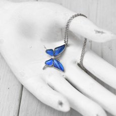 カキカモルフォ 蝶の翅 シルバー925 ペンダント ネックレス【Psyche|プシュケ】