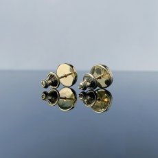 エ霞 文様 耳飾り 和柄 シルバー925 ピアス (ゴールド) [両耳]【KANAME | 金目(かなめ)】