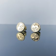 エ霞 文様 耳飾り 和柄 シルバー925 ピアス (ゴールド) [両耳]【KANAME | 金目(かなめ)】