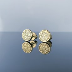 青海波 文様 耳飾り 和柄 シルバー925 ピアス (ゴールド) [両耳]【KANAME | 金目(かなめ)】
