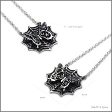 アゲハ 蝶 蜘蛛の巣 ハートストーン シルバー 925 ネックレス【Ageha|アゲハ】
