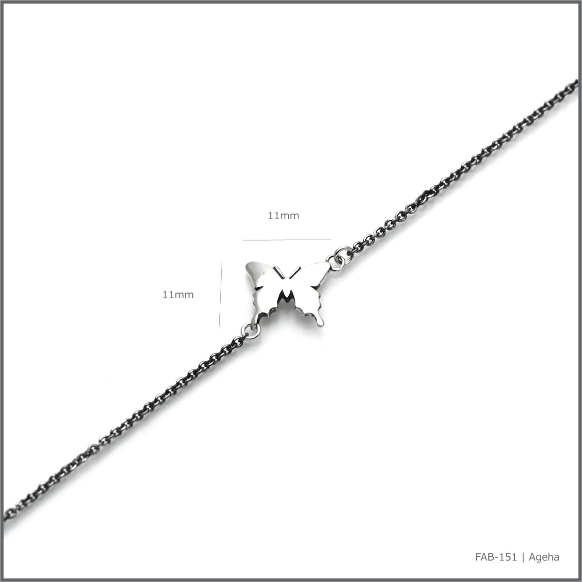 アゲハ 蝶  シルバー 925 チェーン ブレスレット【Ageha|アゲハ】
