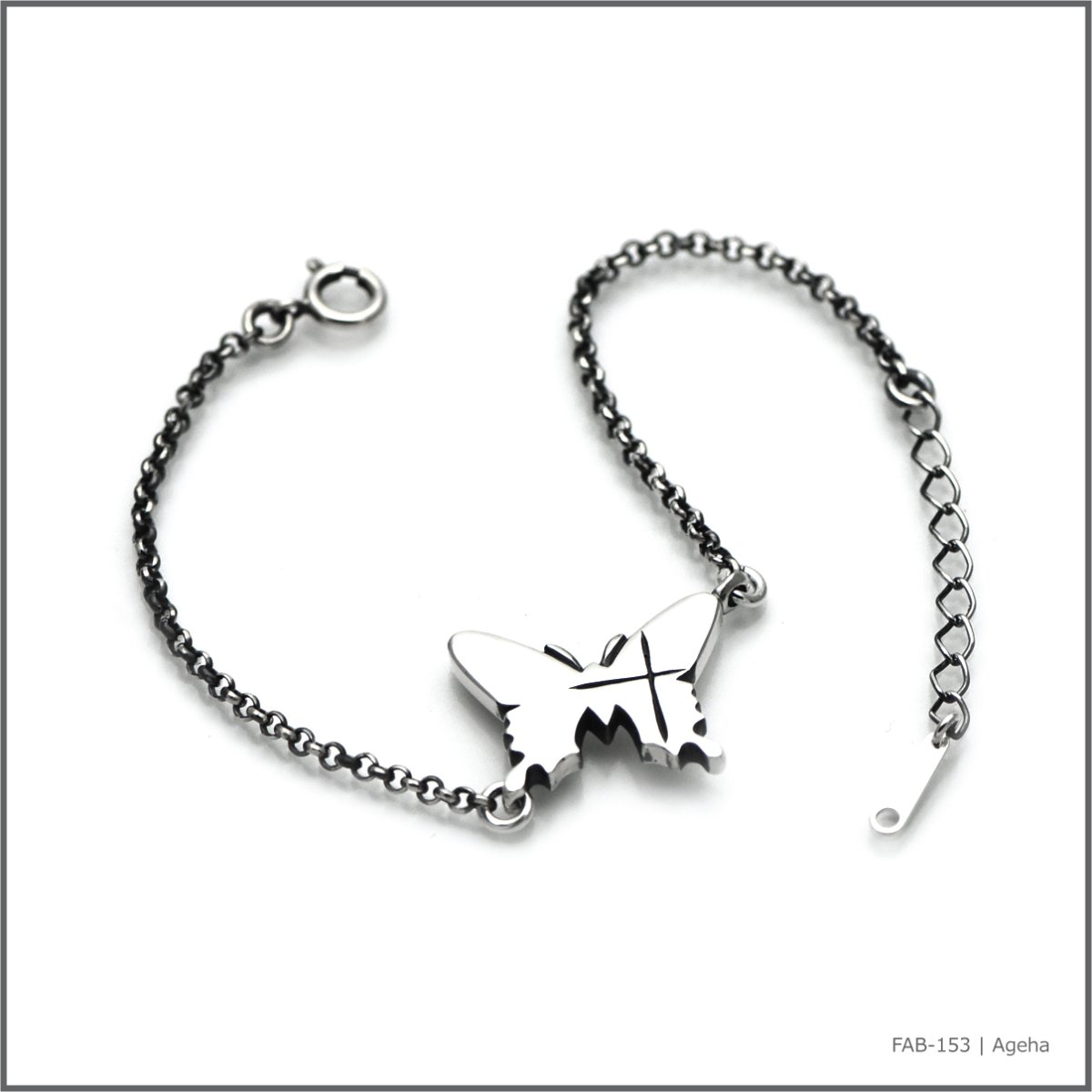 アゲハ 蝶  棘十字 シルバー 925 チェーン ブレスレット【Ageha|アゲハ】