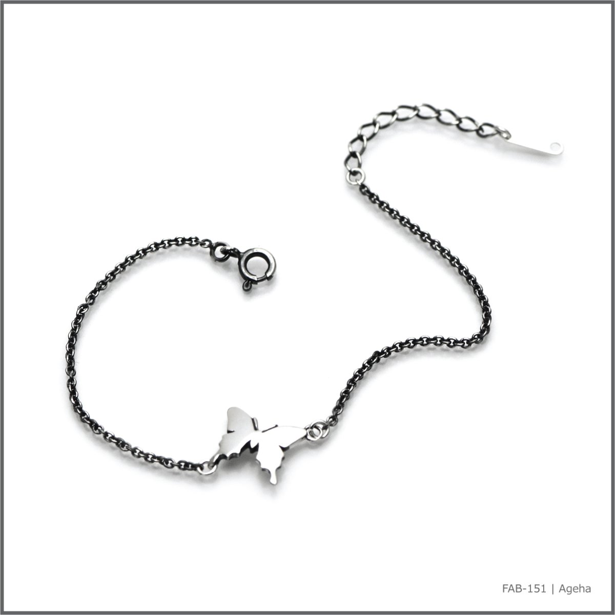 アゲハ 蝶  シルバー 925 チェーン ブレスレット【Ageha|アゲハ】