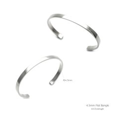 4.5mm Flat Bangle / フラット バングル シルバー 925【it's 12 midnight Original | イッツトゥエルヴミッドナイト】