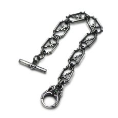 クロス デザイン シルバー 925 ブレスレット エメラルド【LEPUS | レプス】