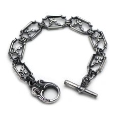 クロス デザイン シルバー 925 ブレスレット エメラルド【LEPUS | レプス】