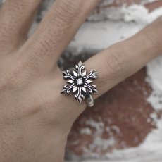 スノーフレーク 雪の結晶 デザイン シルバー 925 リング 指輪【cooldust | クールダスト】