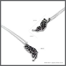 アゲハ 蝶 蜘蛛の巣 シルバー925 ペンダント ネックレス