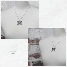 ジャコウアゲハ 蝶 デザイン シルバー 925 ペンダント ネックレス
