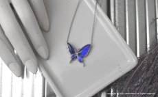 カキカモルフォ 蝶の翅 両吊りタイプペンダント(シルバー)【Psyche|プシュケ】