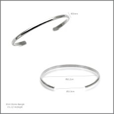 3mm Dome Bangle / 甲丸バングル シルバー925【it's 12 midnight Original | イッツトゥエルヴミッドナイト】