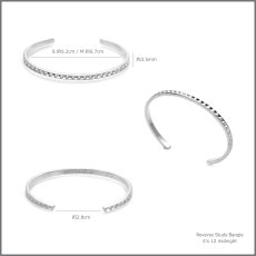 Reverse Studs Bangle / バングル シルバー925【it's 12 midnight Original | イッツトゥエルヴミッドナイト】