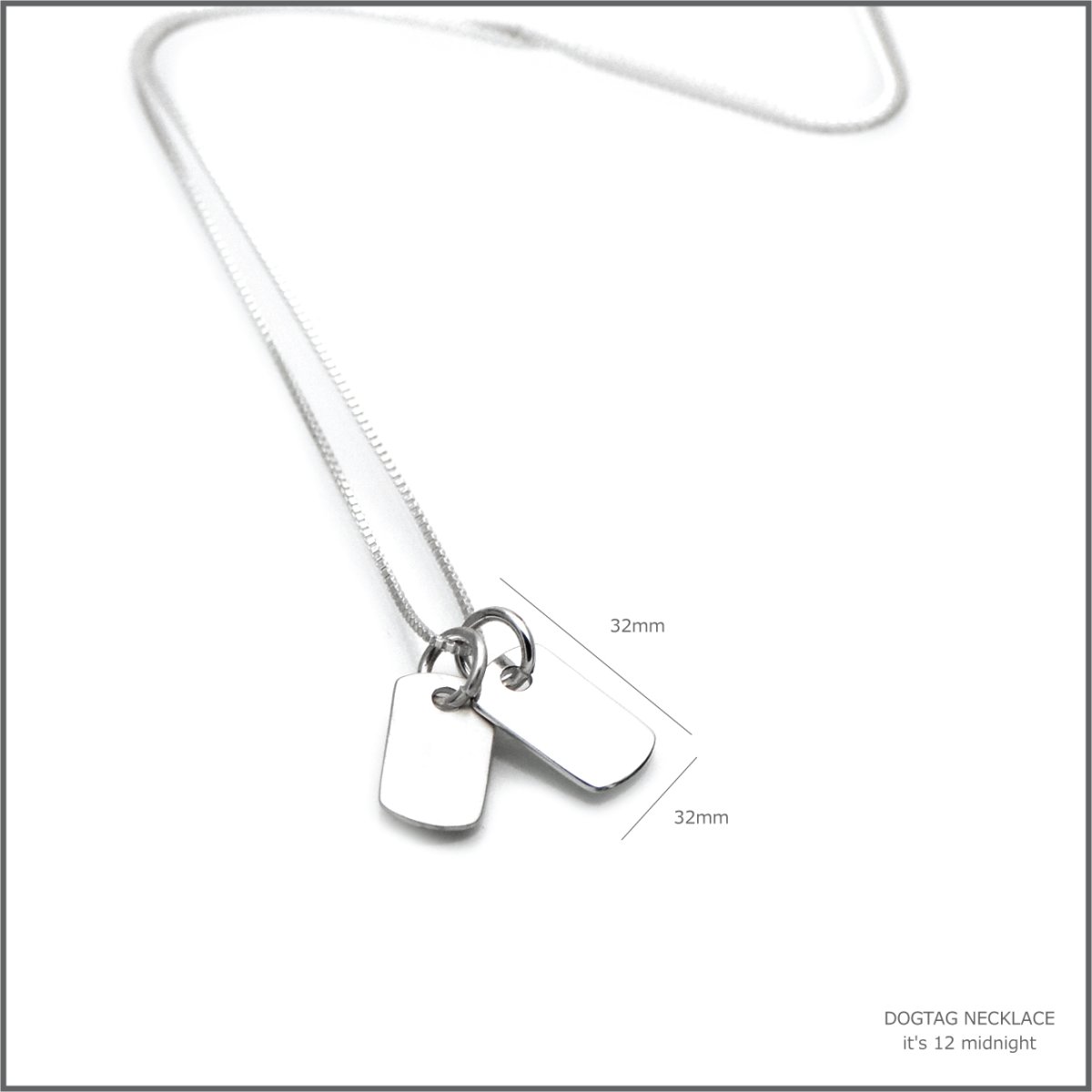 TINY TAG NECKLACE / タイニー タグ ネックレス シルバー 925【it's 12 midnight Original | イッツトゥエルヴミッドナイト】