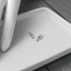 ハンドテクスチャー シルバー 925 ピアス 3mm玉【LEPUS | レプス】