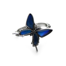 カキカモルフォ 蝶の翅 シルバー 925 リング 指輪【Psyche|プシュケ】