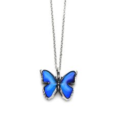 カキカモルフォ 蝶の翅 シルバー 925 ペンダントネックレス【Psyche|プシュケ】