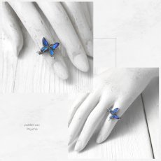 カキカモルフォ 蝶の翅 シルバー 925 リング 指輪【Psyche|プシュケ】
