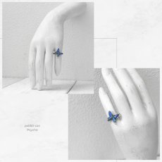 カキカモルフォ 蝶の翅 シルバー 925 リング 指輪【Psyche|プシュケ】