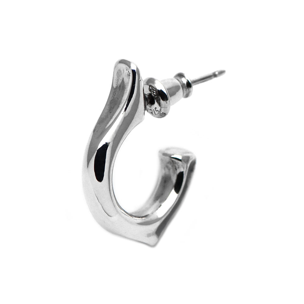 ドロップラインデザイン シルバーフープピアス Cooldust クールダスト Cooldust クールダスト