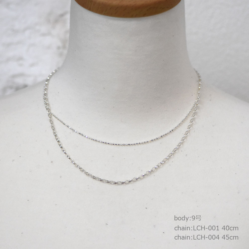2.5mm巾 ロングロロ シルバーチェーン ネックレス 40cm/45cm【LEPUS|レプス】Chain Necklace