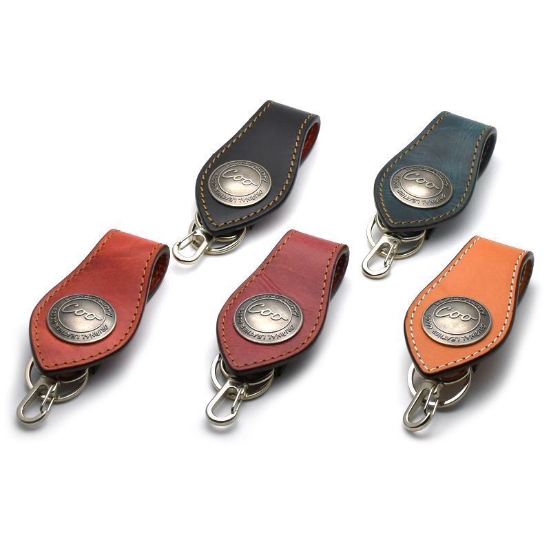 レザー 本革 ベルトループ キーホルダー ワインレッド【Coo | クー】L.F.Coo