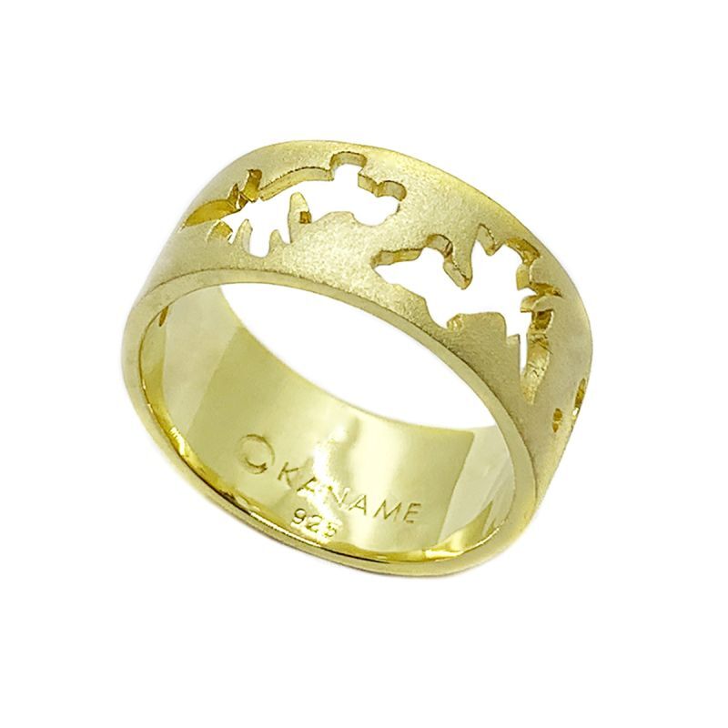 金魚 指飾り 和柄 シルバー925 リング (ゴールド)【KANAME | 金目】