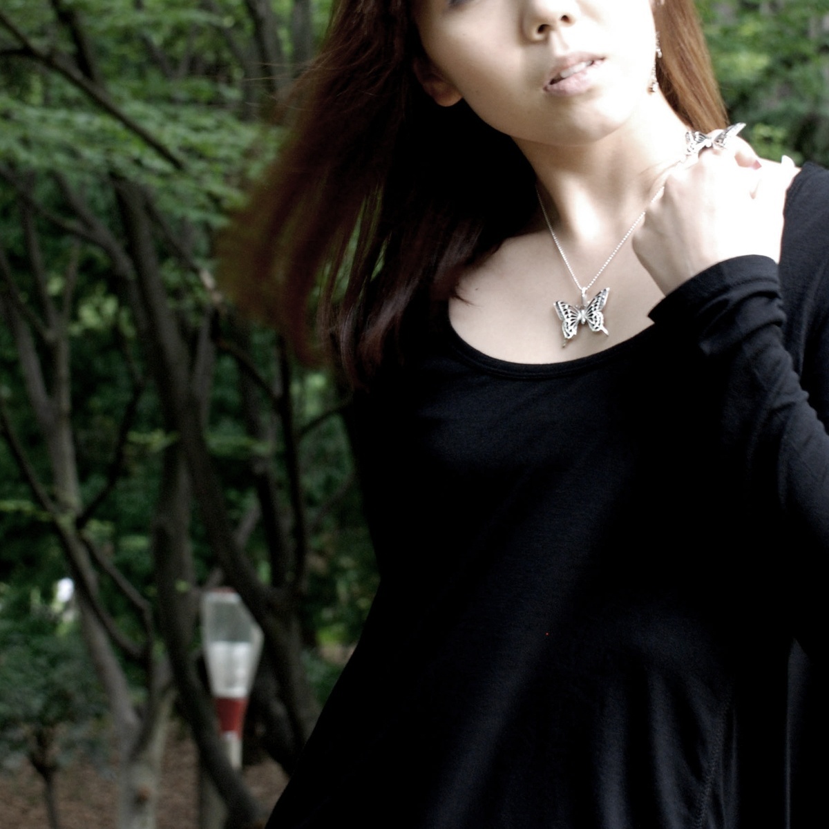 アゲハ 蝶 透かし模様 シルバー925 ペンダント ネックレス【Ageha|アゲハ】