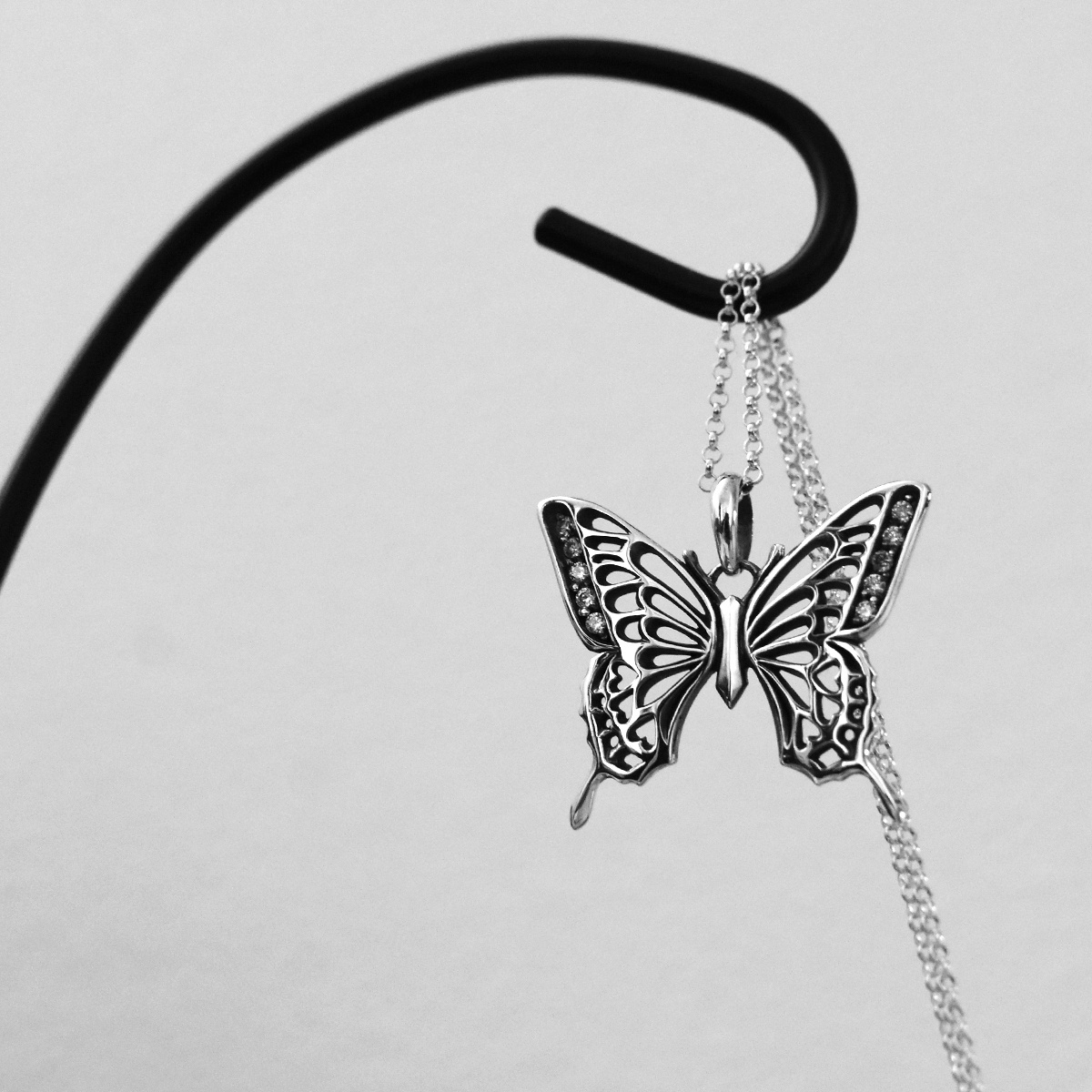 アゲハ 蝶 透かし模様 シルバー925 ペンダント ネックレス【Ageha|アゲハ】