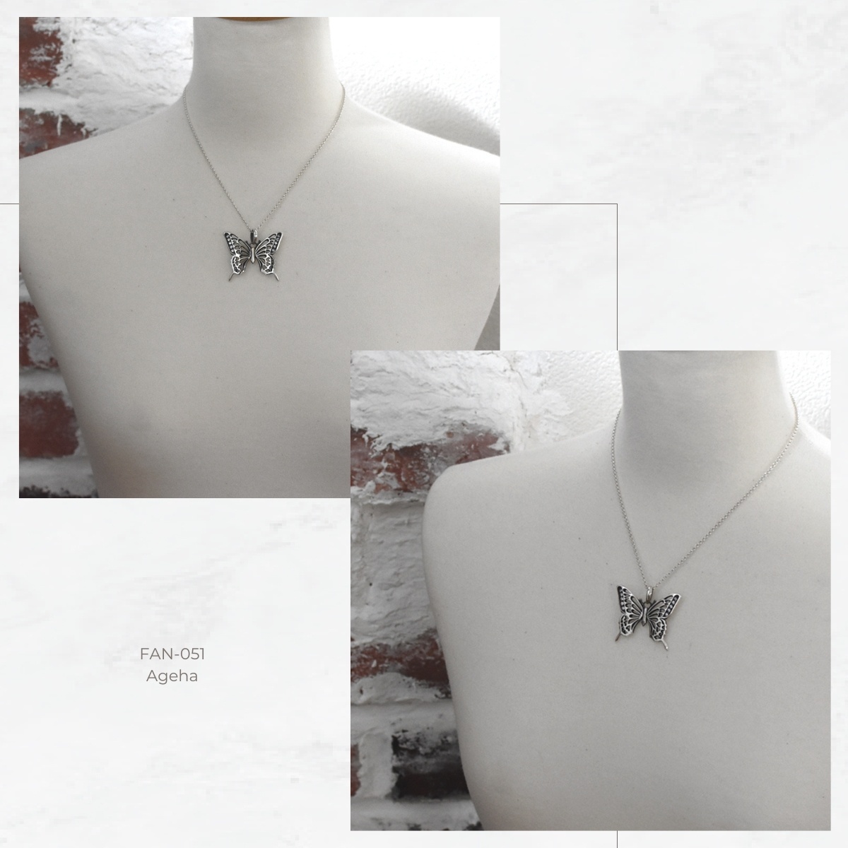 アゲハ 蝶 透かし模様 シルバー925 ペンダント ネックレス【Ageha|アゲハ】