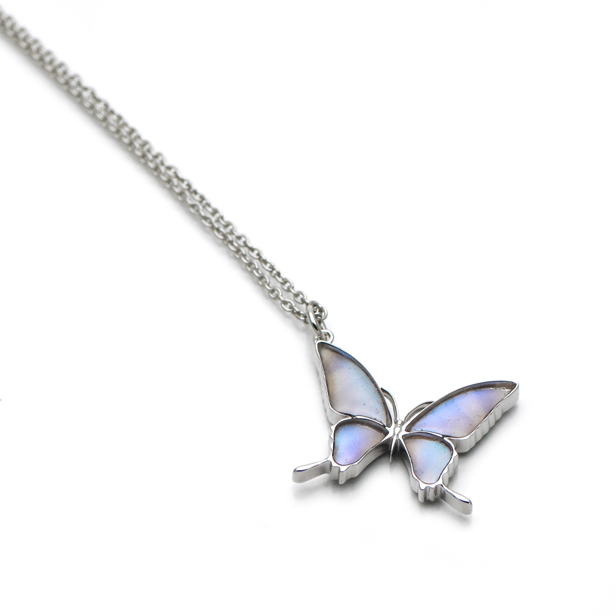 スルコウスキーモルフォ 蝶の翅 シルバー925 ペンダント ネックレス【Psyche|プシュケ】