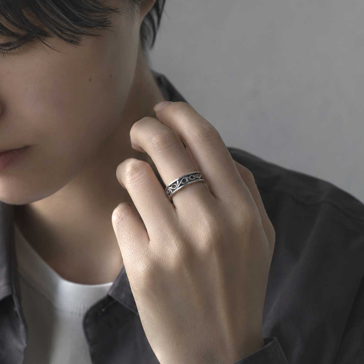 アラベスク 唐草 デザイン シルバー 925 リング 指輪【cooldust